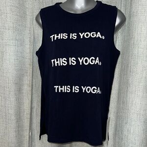Lululemon Blue Sleeveless 'This Is Yoga' Top Size 6